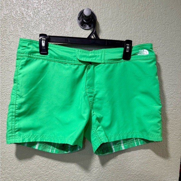 The North Face Green Plaid Women's Swim Shorts - Picture 4 of 4